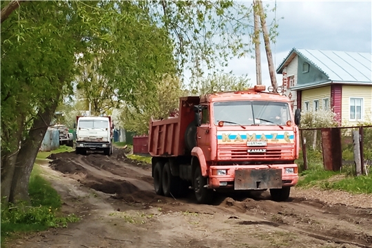 Ремонт дорог местного значения в с. Янтиково