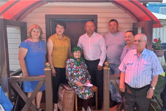 95-летний юбилей отметила жительница деревни Тоскаево Анастасия Дмитриевна Такина