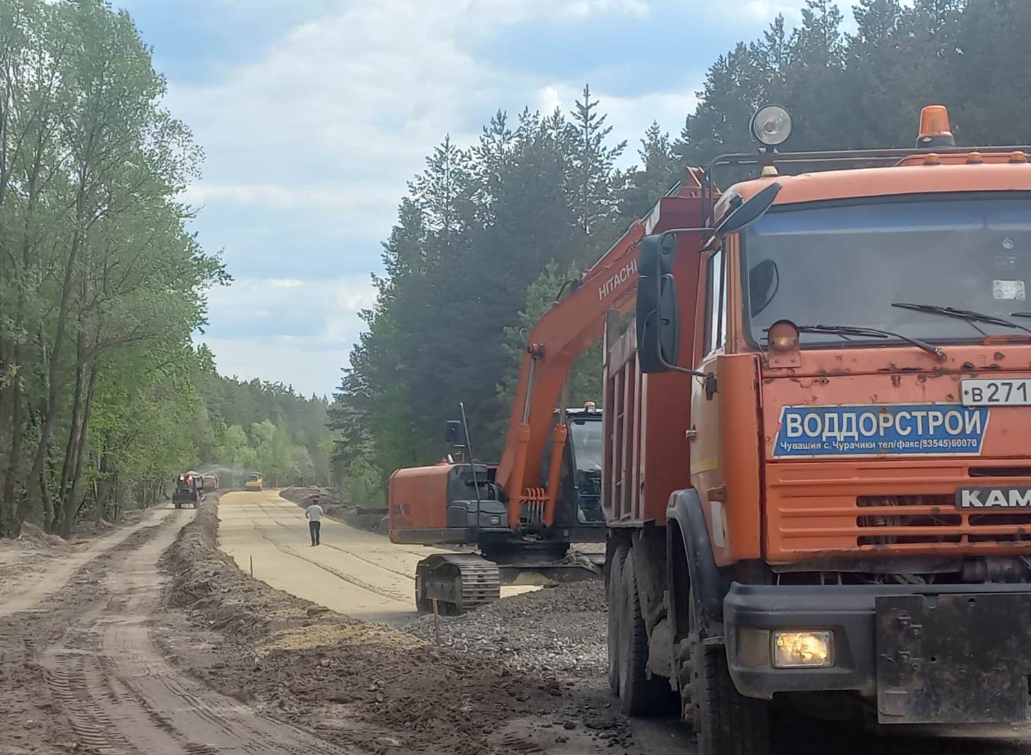 Продолжается ремонт участка дороги «Цивильск-Ульяновск-Яманчурино