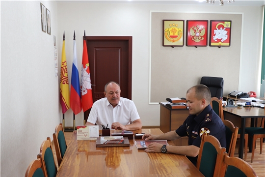 Встреча с заместителем штаба Управления Росгвардии по Чувашской Республике, полковником полиции Михаилом Лапшиным