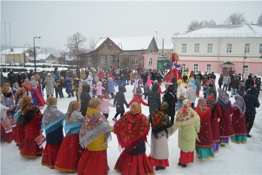 Масленичные гулянья в городе Мариинский Посад