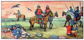 Разгром русских войск татаро-монголами.