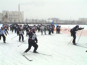 Депутаты Чебоксарского городского Собрания депутатов - участники очередной XXV Всероссийской массовой лыжной гонки «Лыжня России – 2007»