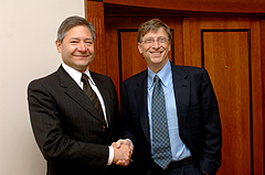Билл Гейтс пообещал Л.Д. Рейману оказать содействие в стратегическом развитии Российской высшей технологической школы