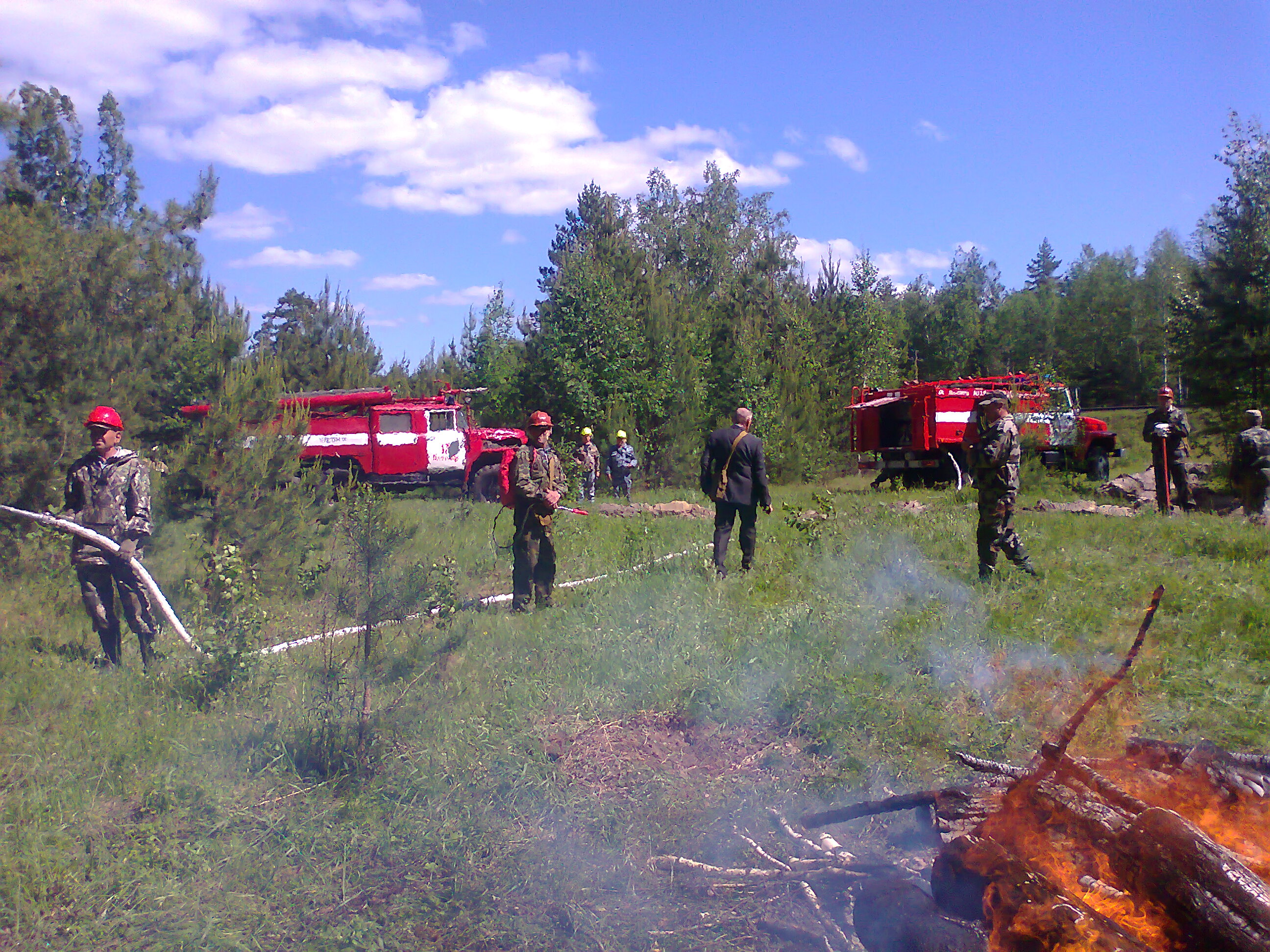 В Алатырском лесничестве проведены очередные тактико-специальные учения по теме «Тушение пожаров в лесном массиве»