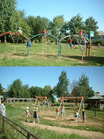 Дети участвуют в создании игровых и спортивных площадок