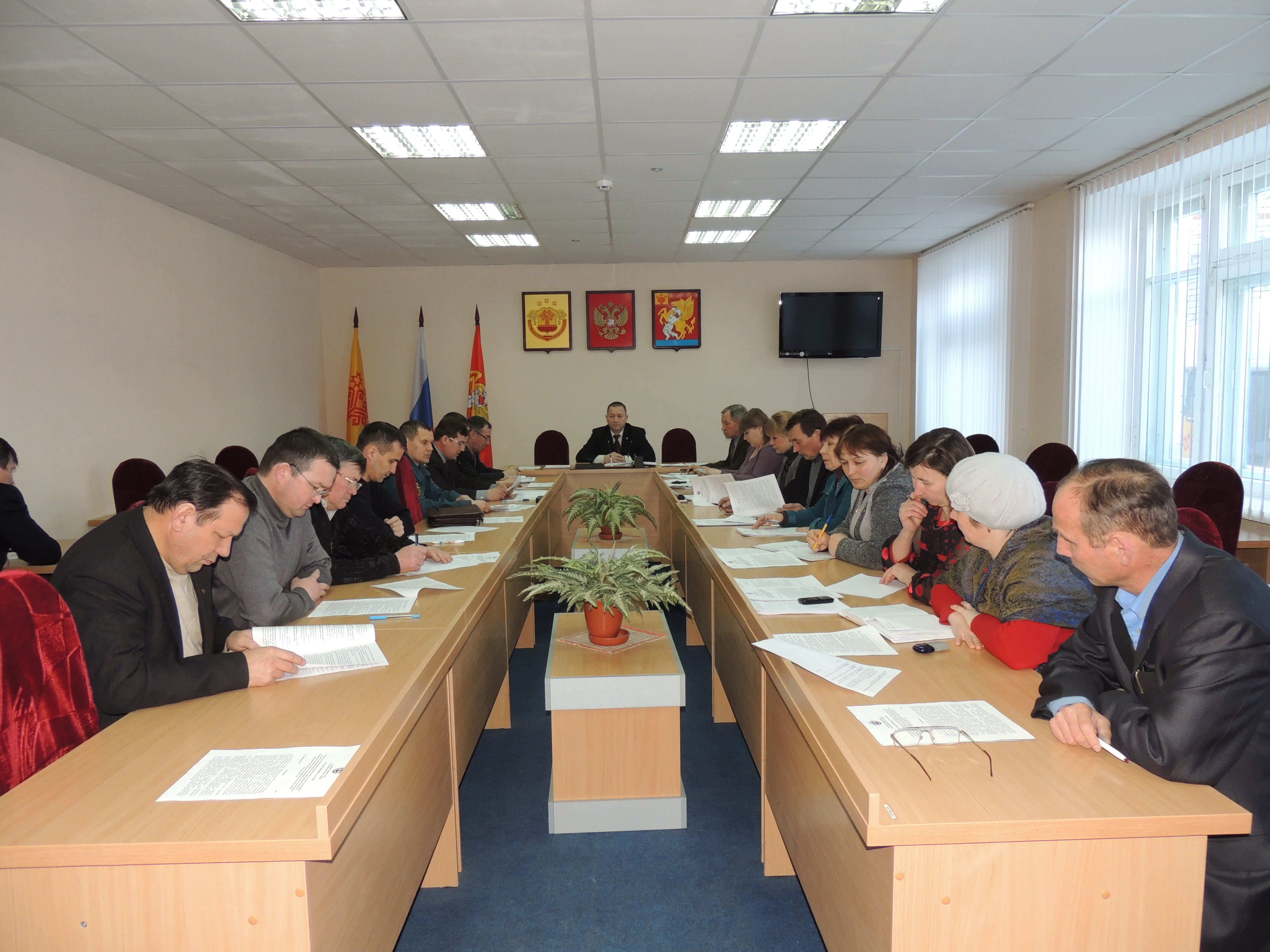 Состоялось заседание главы администрации Красночетайского района с главами сельских поселений