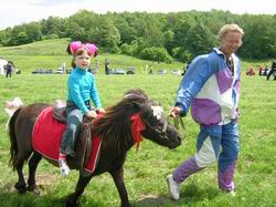 В конно-спортивной  школе  воспитывается любовь к животным
