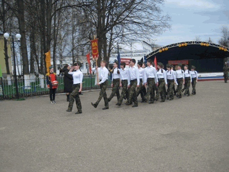 Сегодня  состоялась репетиция Парада юнармейцев, который пройдет в поселке Урмары 9 мая