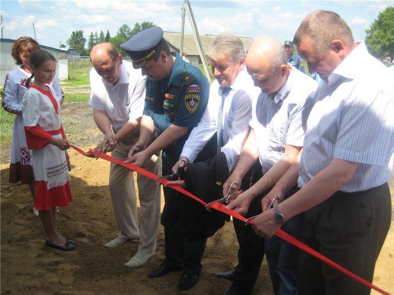 В селе Ковали Урмарского района  торжественно открылось здание пожарного депо