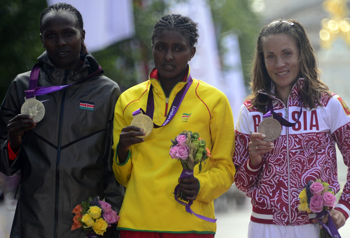 Сенсационная победа Татьяны Архиповой в марафоне на Олимпийских играх в Лондоне