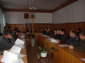Заседание с главами городского и сельских поселений Урмарского района