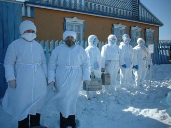 В Урмарском районе прошли учения по профилактике гриппа птиц