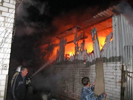 Пожар в деревне Таушкасы