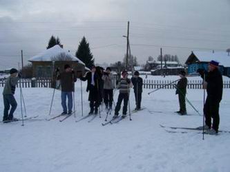 Школьные соревнования по лыжам