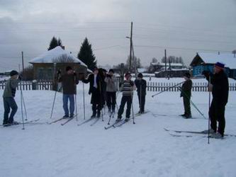 Школьные соревнования по лыжам