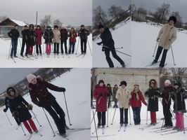 В рамках месячника оборонно-массовой и спортивной работы в Шумерлинской школе прошла лыжная прогулка «Всем классом на лыжню!»