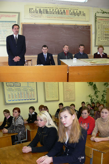 Глава Ядринского района Евгений Яранский в Селоядринской школе провёл урок Мужества
