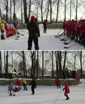 В Ядринском районе проходит турнир по хоккею с шайбой