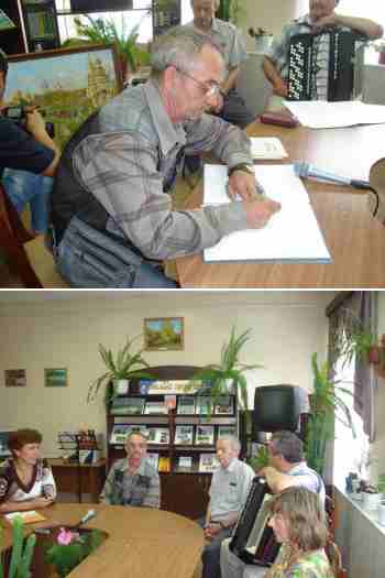В рамках празднования Дня города в библиотеке г. Ядрин состоялась встреча с художником Валерием Хрусталёвым