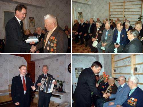 Глава Ядринской райадминистрации Е.Яранский вручил ветеранам войны ценные подарки