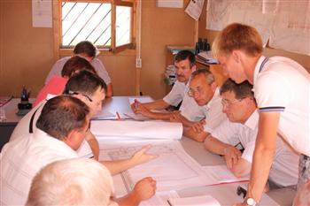 На штабе стройки полигона ТБО в г. Новочебоксарке состоялось рабочее совещание по проблемным вопросам строительства