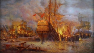 День победы русского флота над турецким флотом в Чесменском сражении (1770 год)