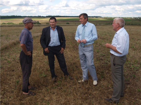 Глава администрации района Александр Куликов ознакомился с ходом уборки урожая