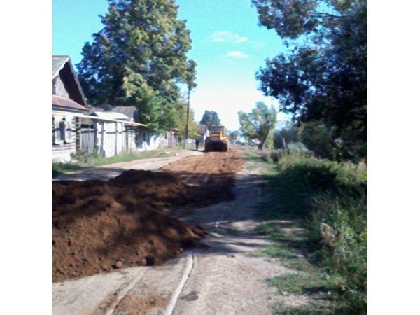 В деревне Тегешево идут работы по благоустройству улиц