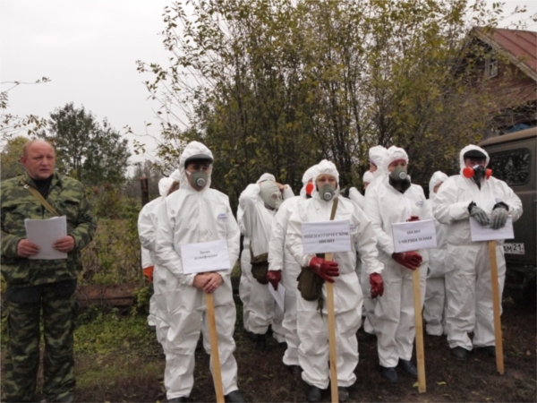 В Ядринском районе проведено командно-штабное учение по ликвидации очага африканской чумы свиней