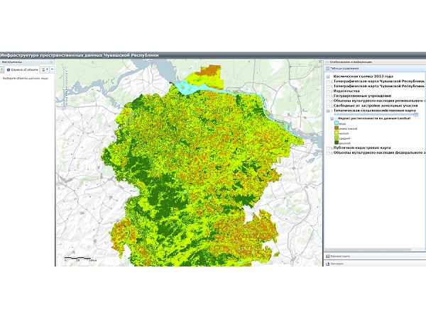 Геопортал Чувашии пополнился новыми тематическими картами