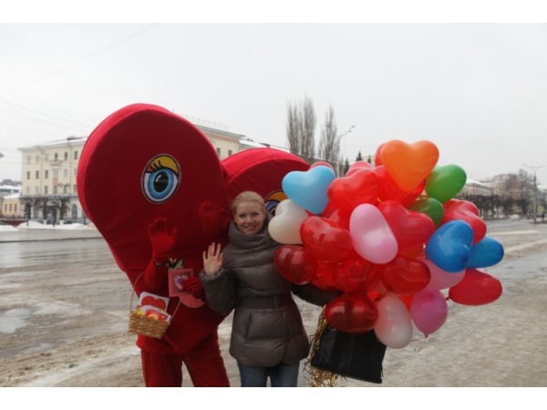 В день Святого Валентина в Чебоксарах прошла акция «Город любит тебя» ("Мой город Чебоксары")
