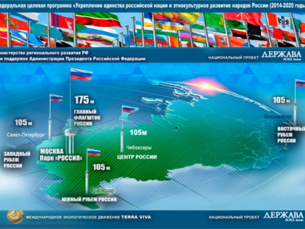 Флаг в центре России