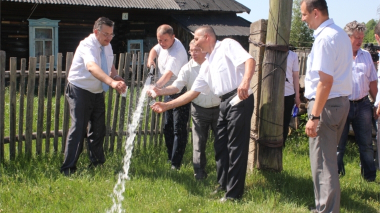 Работы по строительству системы водоснабжения в п. Мыслец Шумерлинского района завершены