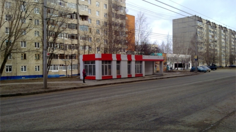 Московский район г. Чебоксары: обновляются остановочные павильоны общественного транспорта