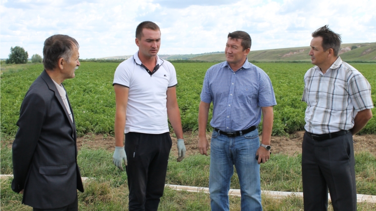Заместитель министра сельского хозяйства ознакомился с ходом уборочных работ в Козловском районе