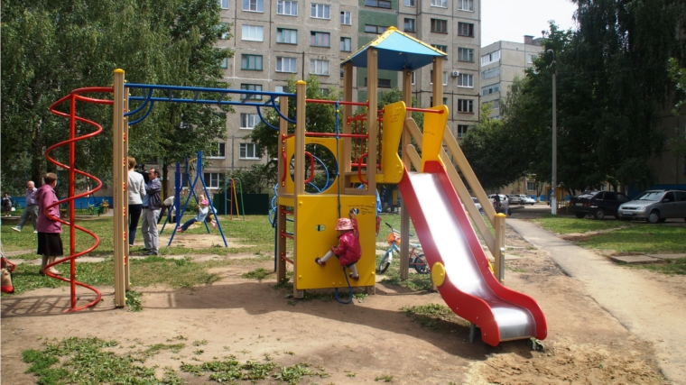 Все новые детские площадки в городе Чебоксары устанавливаются в срок