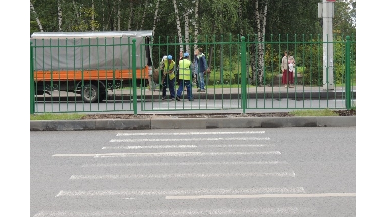 Пешеходный переход у остановки Дом печати в г.Чебоксары открыт ВРЕМЕННО