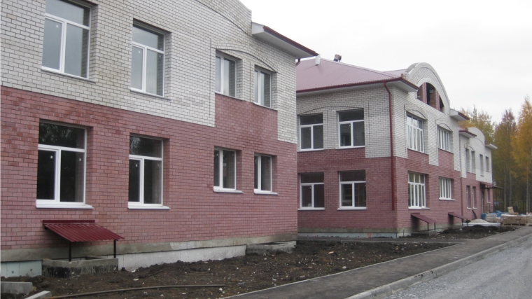 В селе Янтиково продолжается строительство детского образовательного учреждения на 8 групп