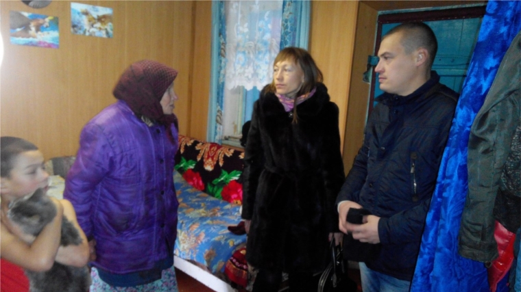 Рейд по неблагополучным семьям в д.Атнашево Канашского района