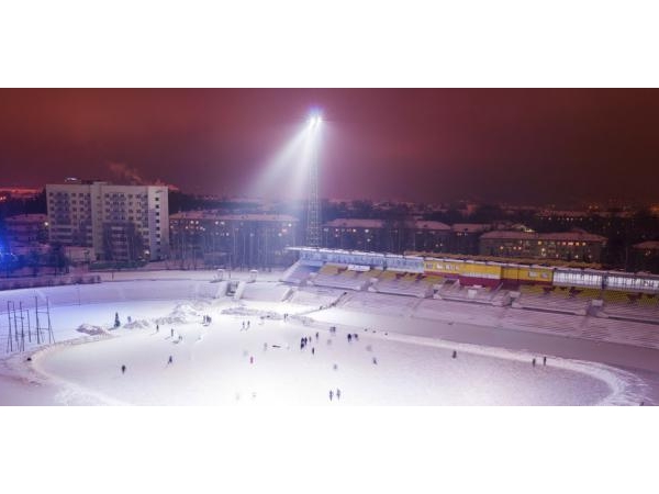 На Центральном стадионе «Олимпийский» в Чебоксарах снова заработал каток