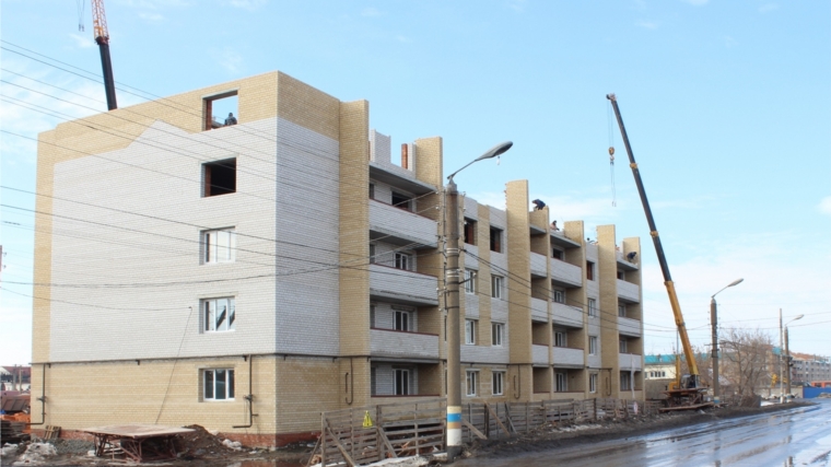 В городе Канаш идет активное строительство многоквартирных домов