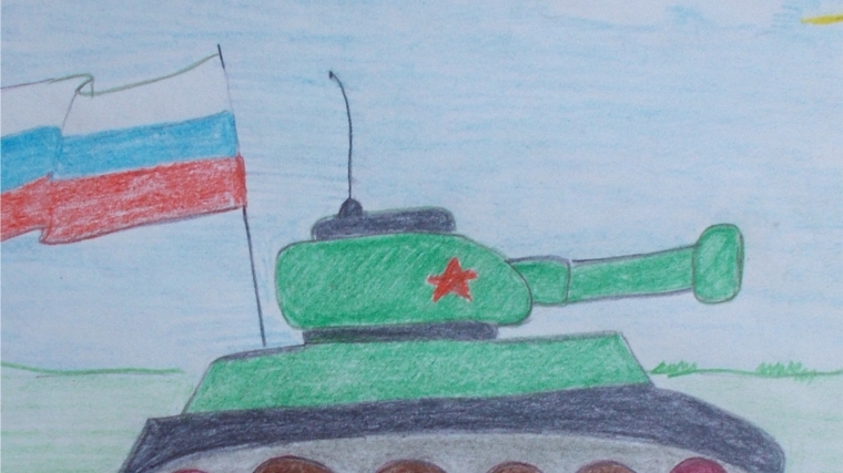 В ТОС «Центральный-1» открылась выставка детских рисунков «Военная техника», посвященная 70-летию Великой Победы