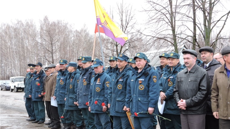 В Яльчикском районе открыто памятное сооружение огнеборцам