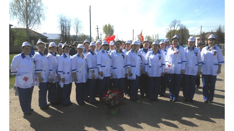 Работники здравоохранения БУ «Цивильская ЦРБ» приняли участие в торжественных мероприятиях, посвященных Дню Победы