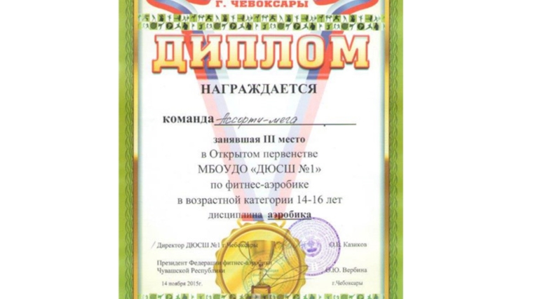 Представители города Канаша завоевали медали за 3 место в республиканских соревнованиях по фитнес-аэробике
