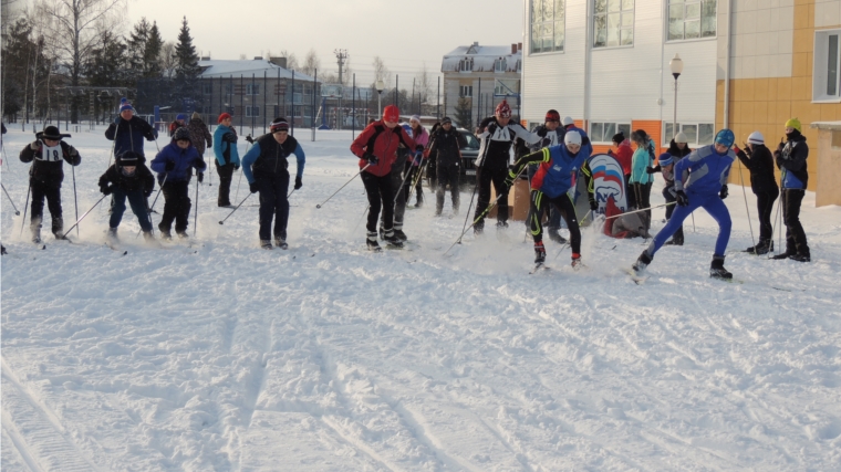Рождественская лыжная гонка собрала сильнейших лыжников Красночетайского района