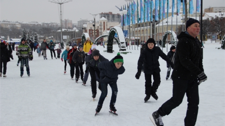 Более 95 тысяч чебоксарцев в новогодние каникулы посетили спорткомплексы и места активного отдыха