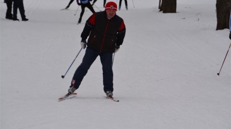 Команда администрации района заняла третье место в лыжных гонках