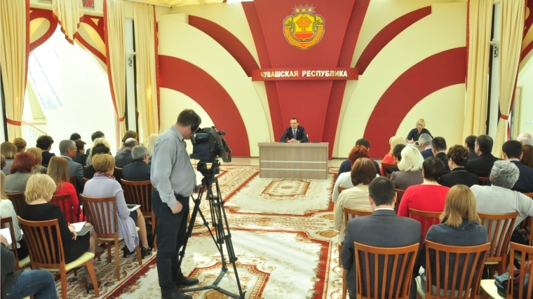 Состоялась пресс-конференция Главы Чувашской Республики Михаила Игнатьева